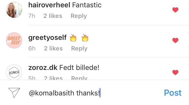 Odpowiadanie na komentarze na Instagramie